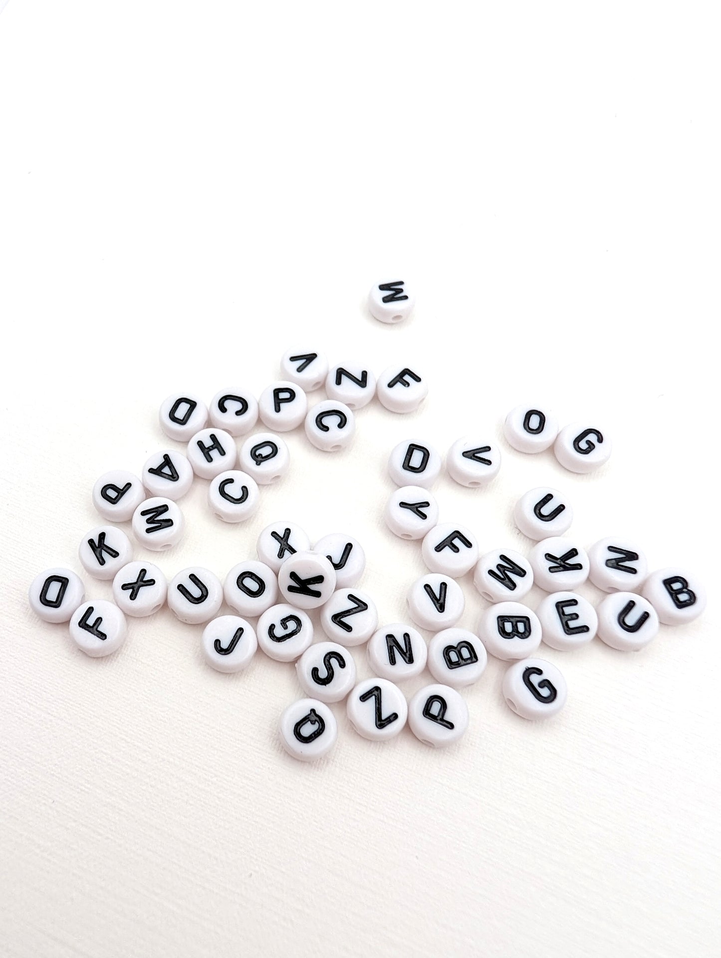 Personalised Black & White Letter Bead Bracelet