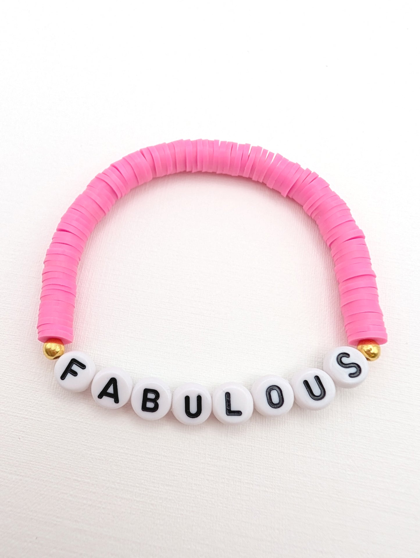 Personalised Black & White Letter Bead Bracelet