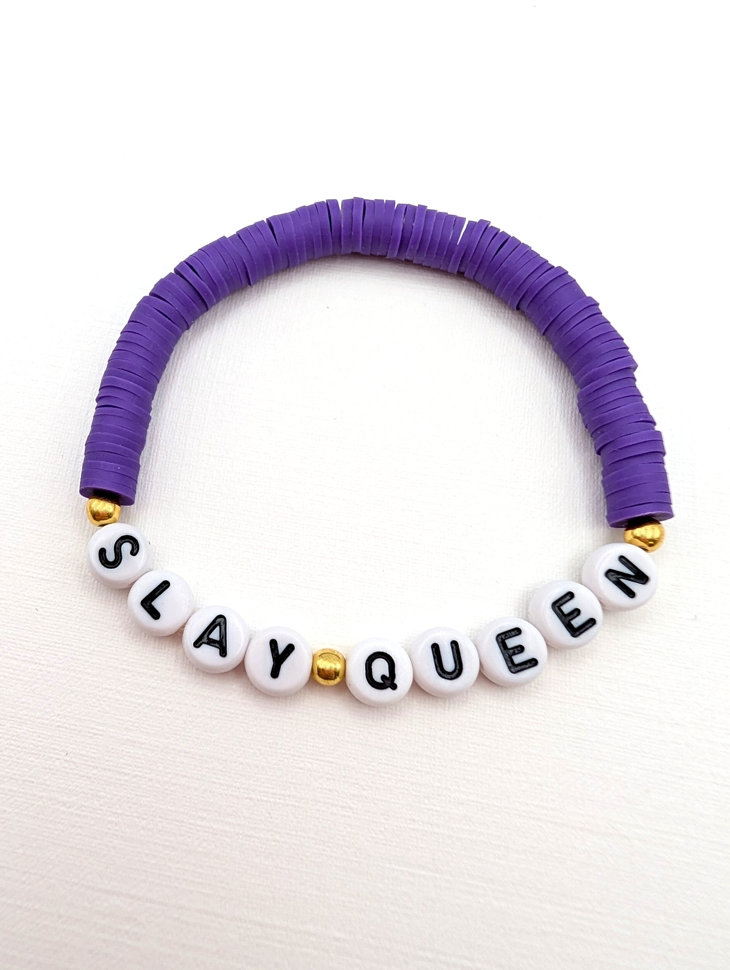 Personalised Black & White Letter Bead Bracelet