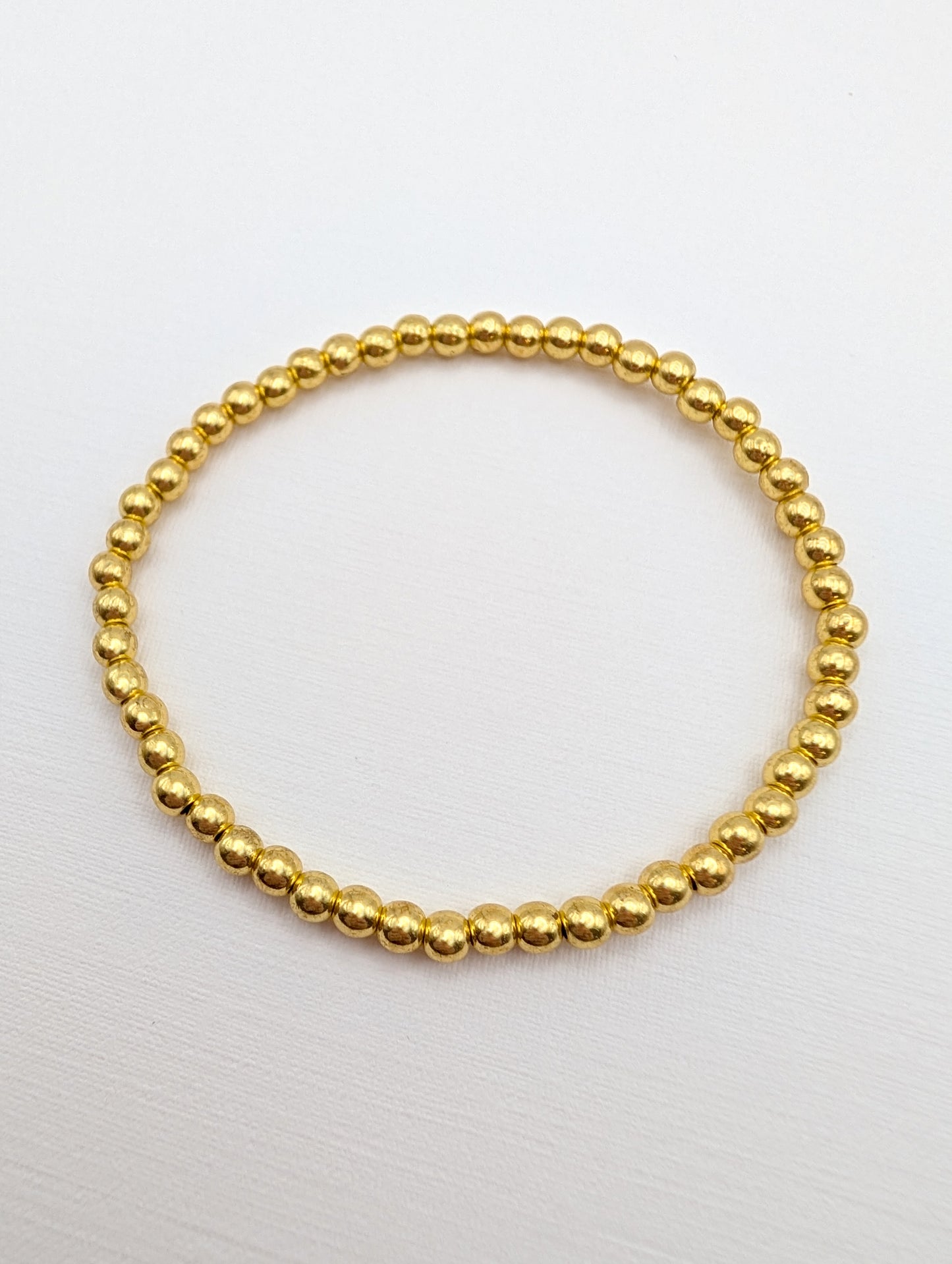 Gold Spacer Bead Stacking Bracelet