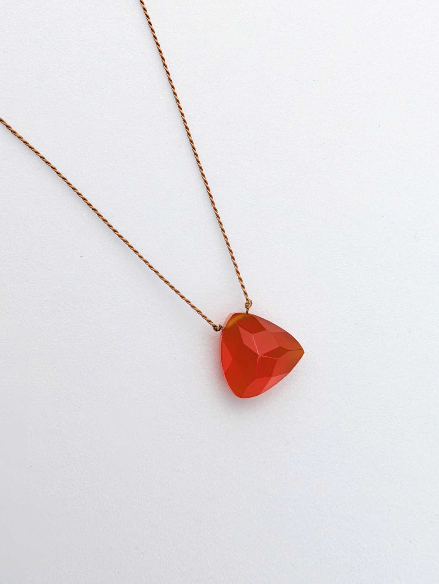 Carnelian Silk Cord Necklace