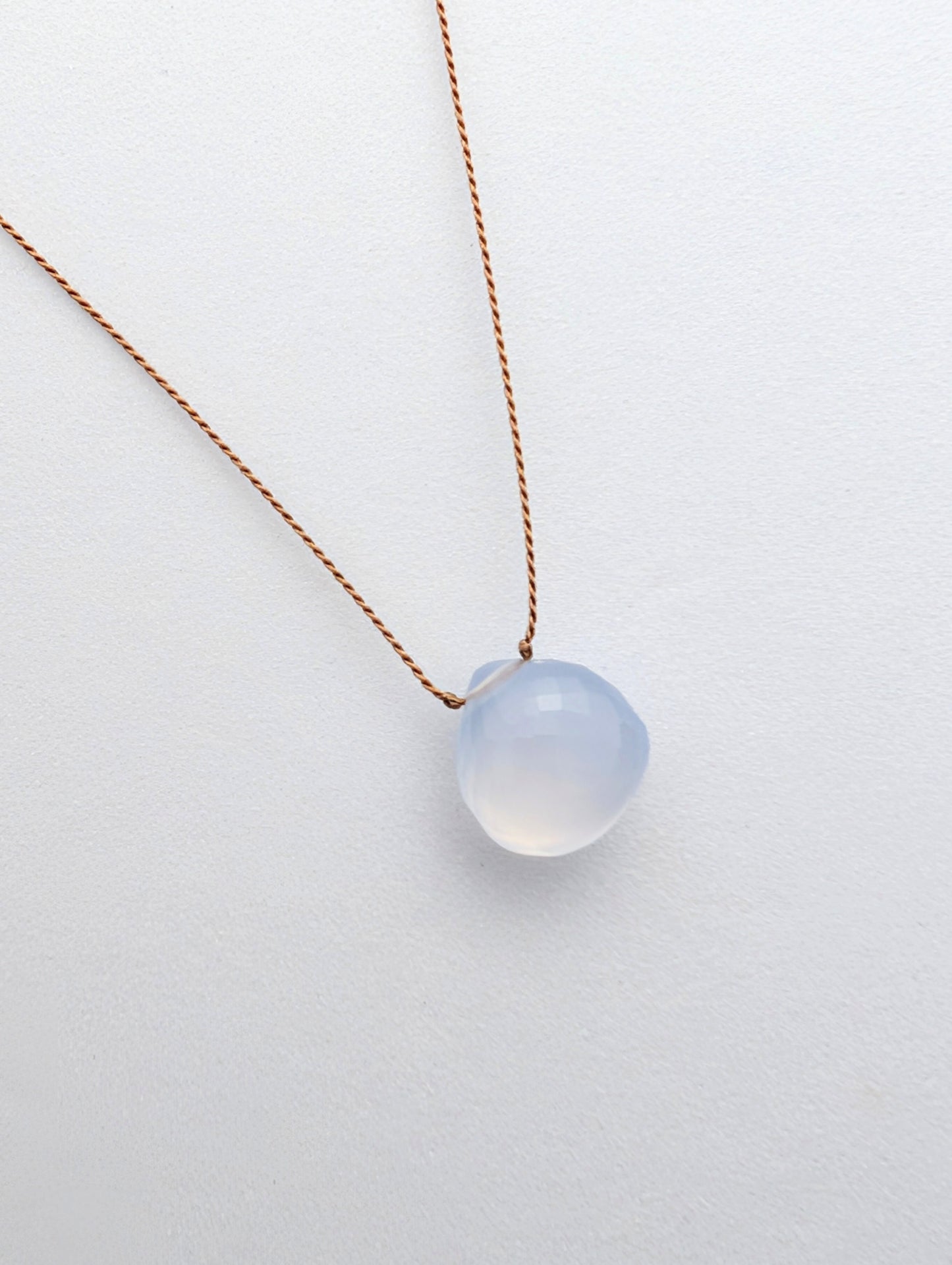 Chalcedony Silk Cord Necklace