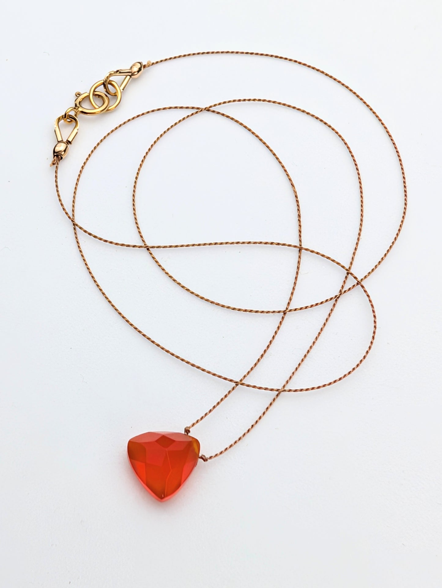 Carnelian Silk Cord Necklace