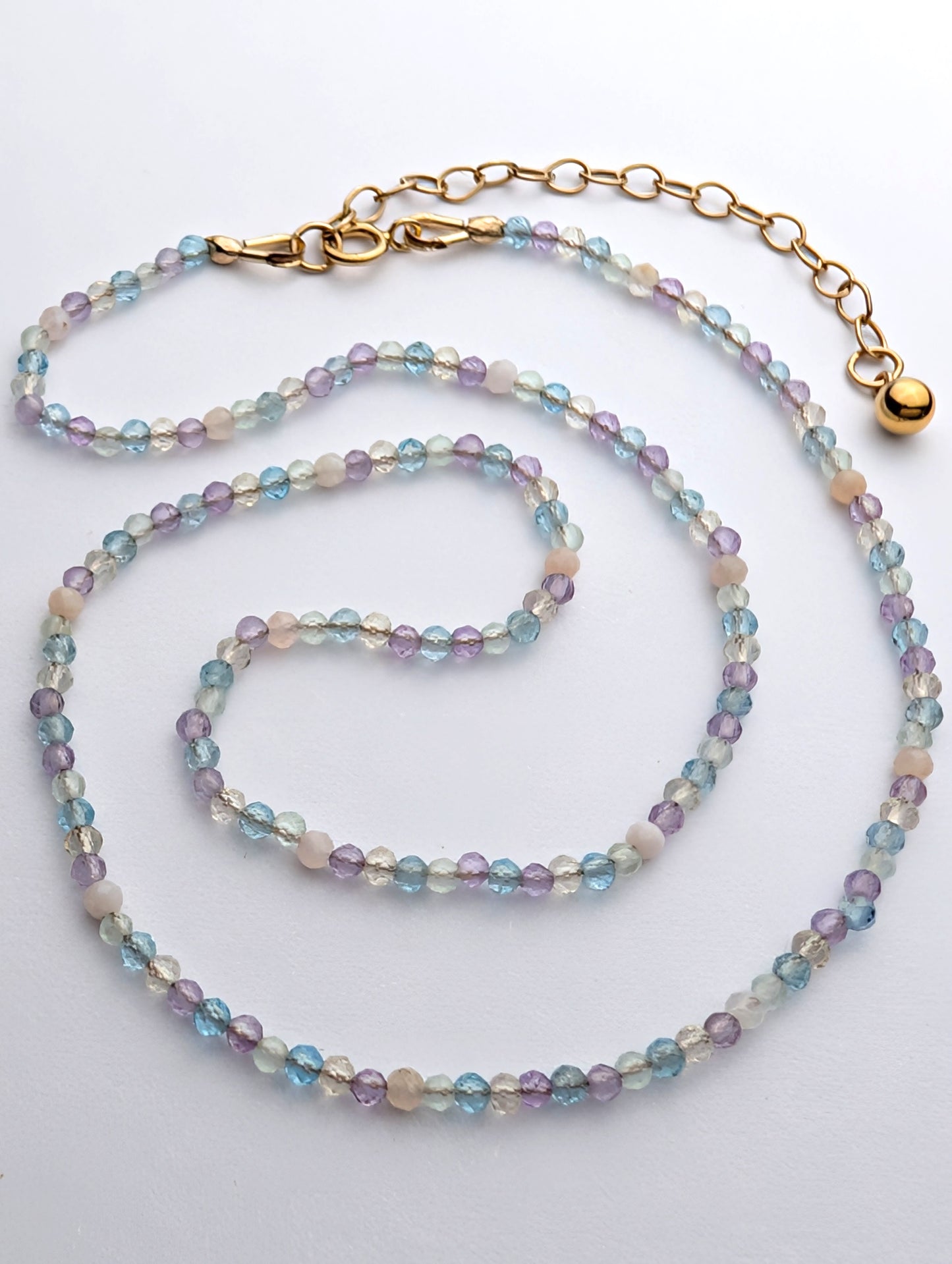 Pastel Gemstone Beaded Choker