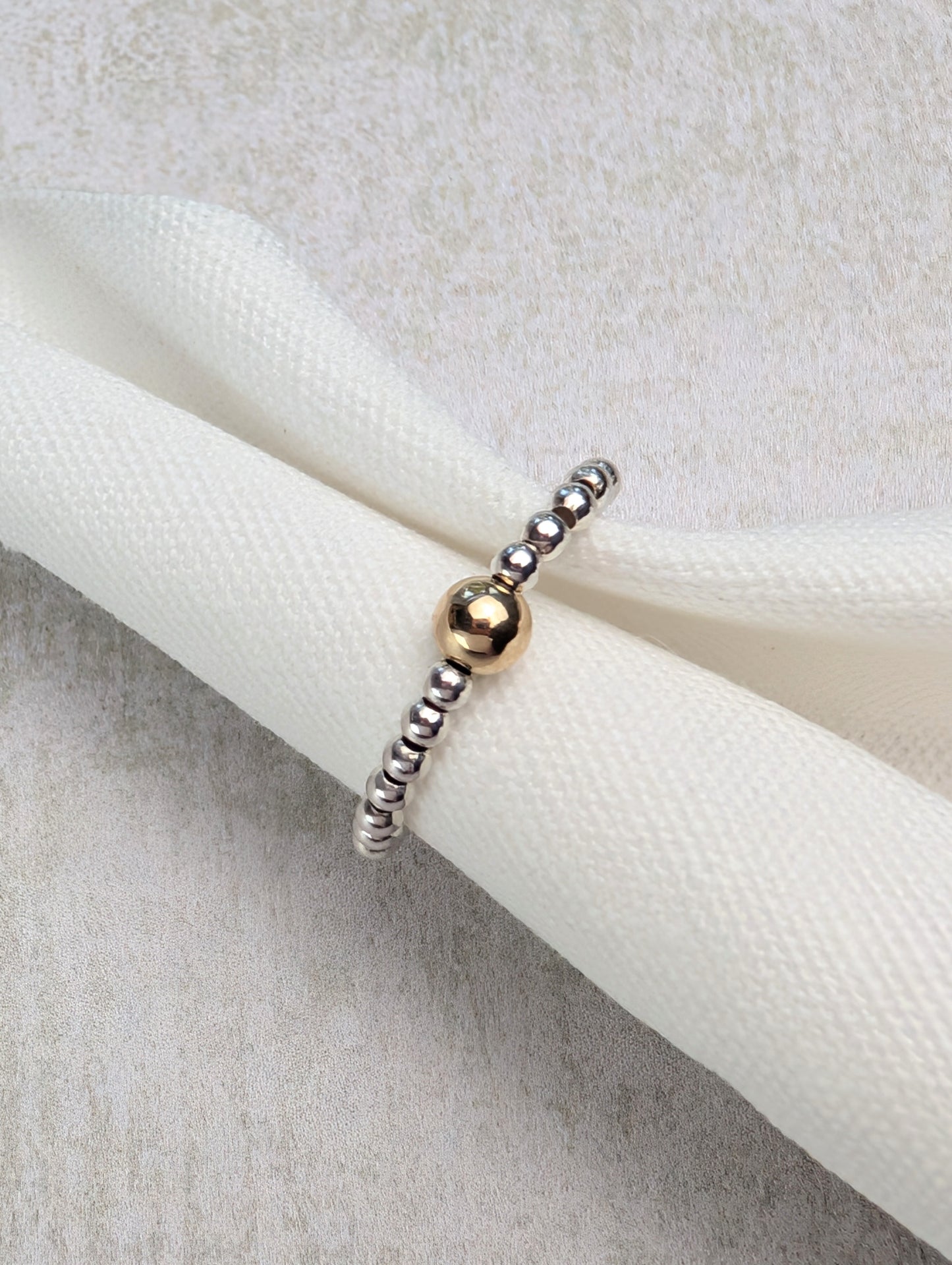 Gold Ball Stacking Ring