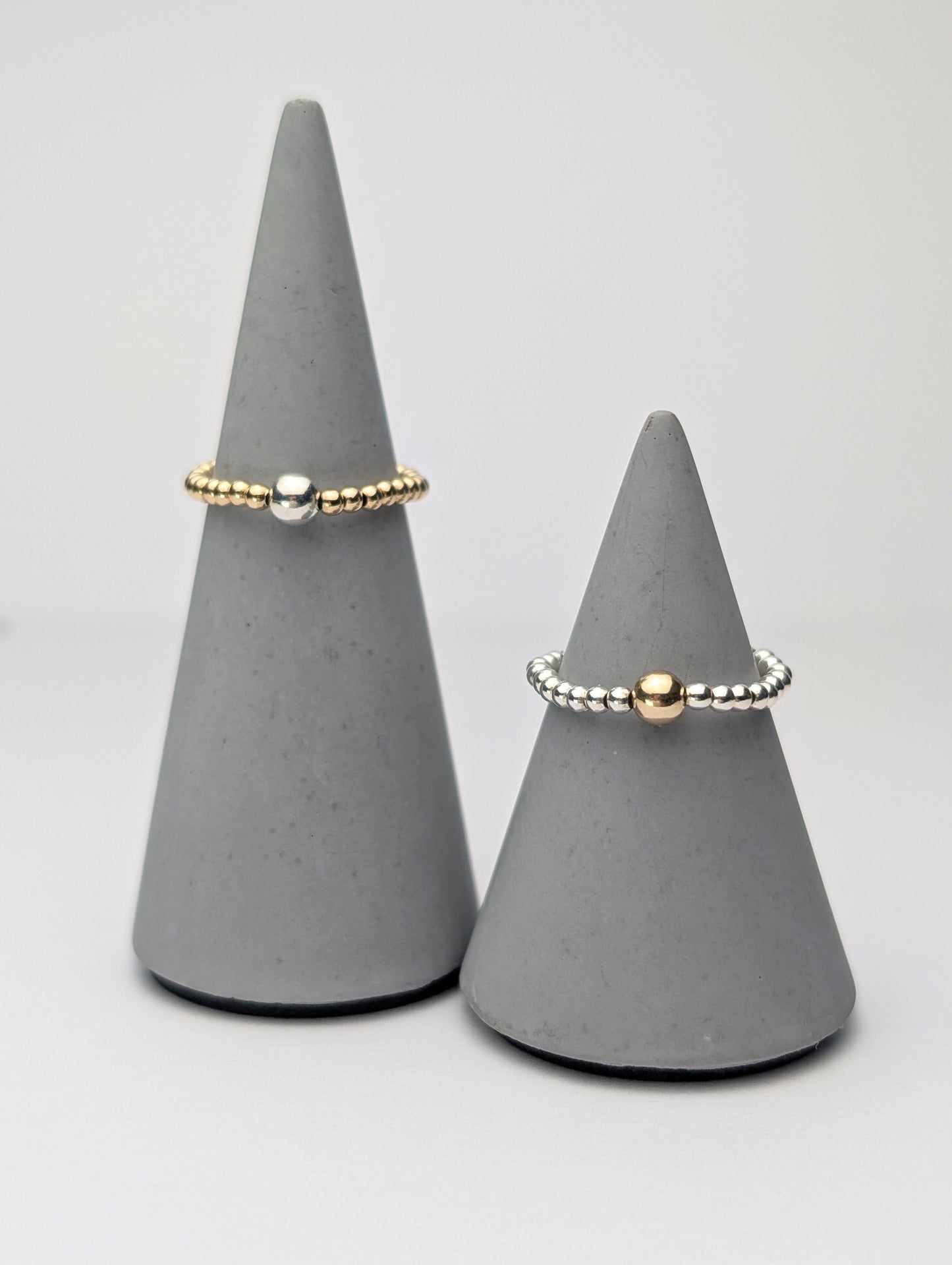 Gold Ball Stacking Ring